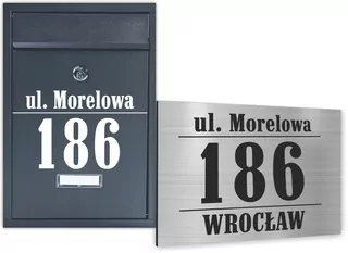 Poštová schránka VERDA schránka odtiene sivej + domové číslodruktur_com 30 × 20 cm